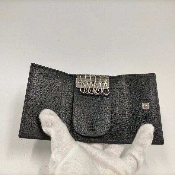 Authentic Gucci Key Case Black Leather mn167-113025 - Picture 5 of 9